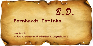 Bernhardt Darinka névjegykártya